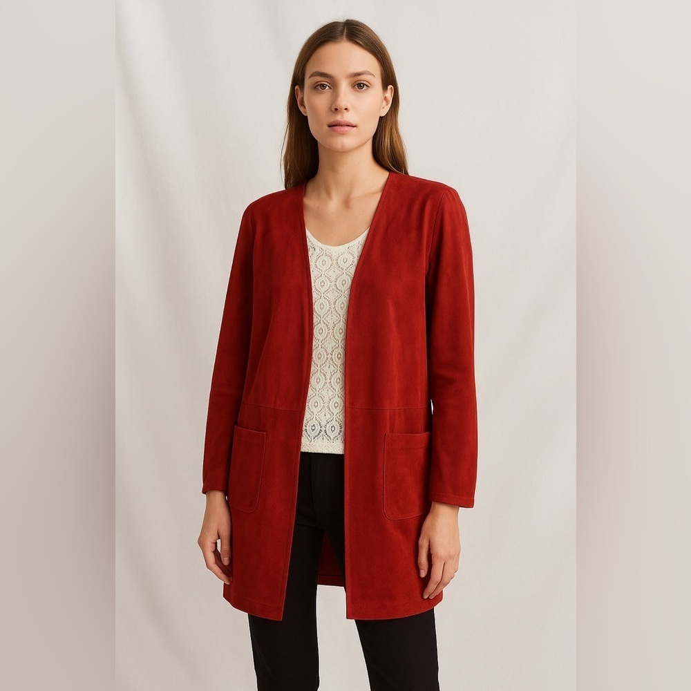 Solitaire Women's Cardigan - Deep Red